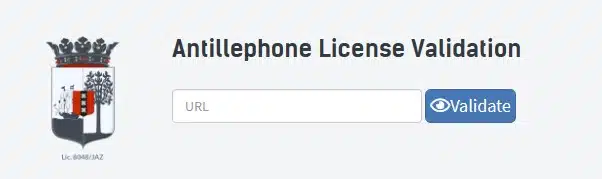 Antillephone license validation