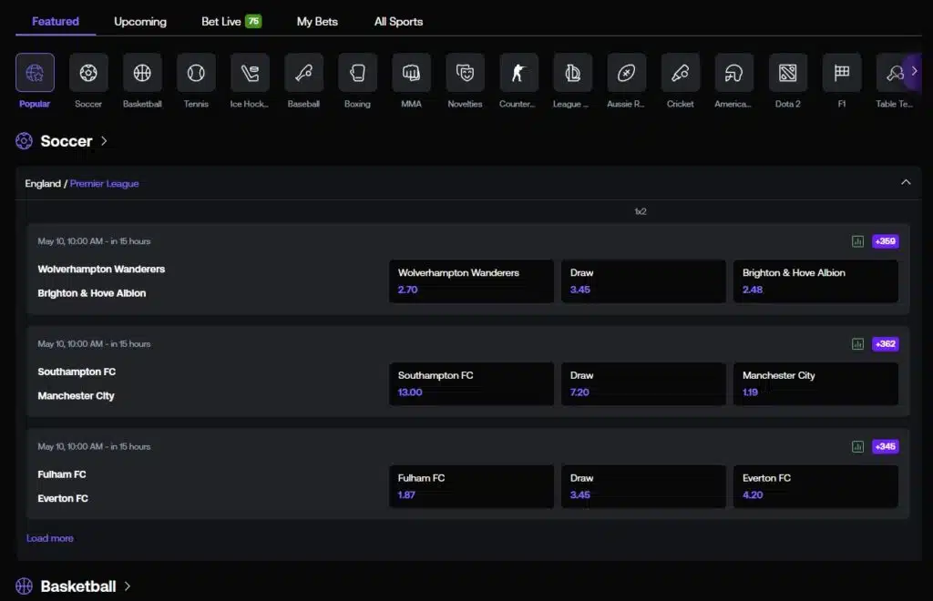 Shuffle Sports Betting