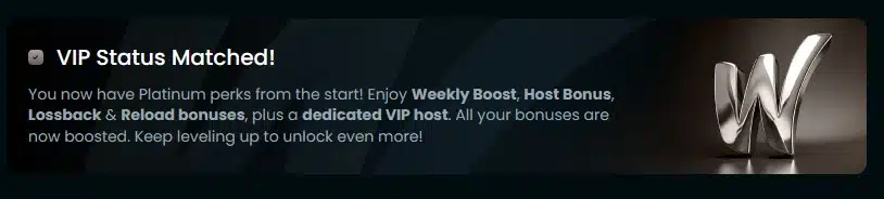 Winna new vip status match bonus