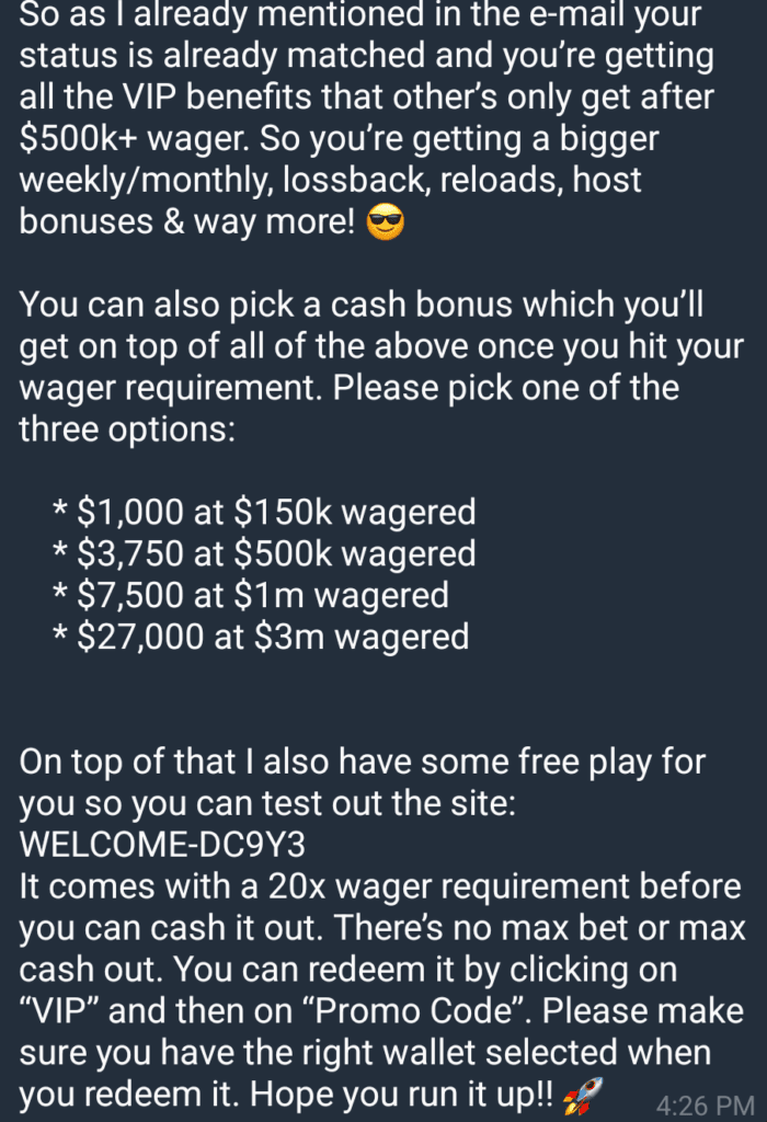 Winna No Deposit Welcome Cash Bonus