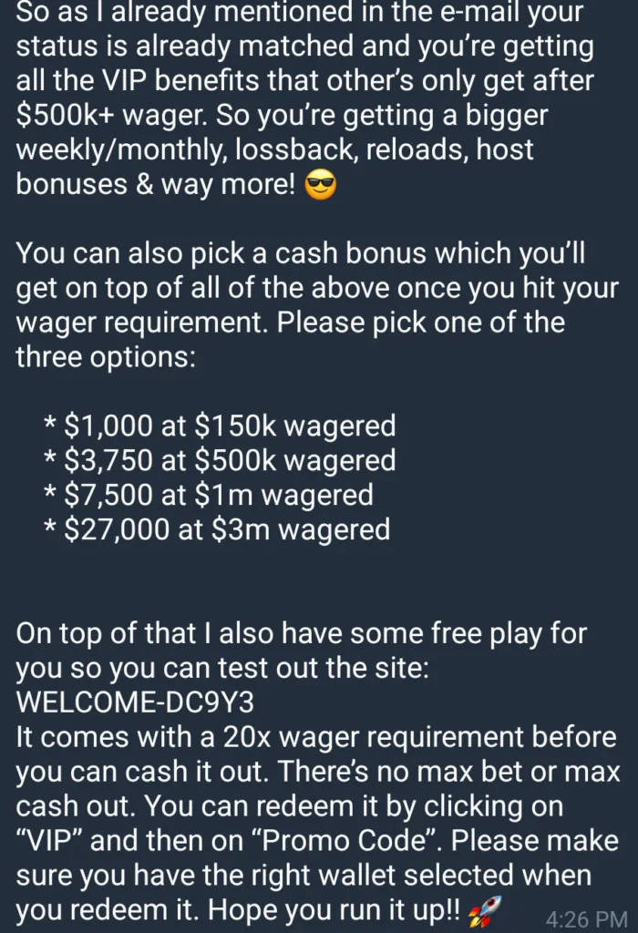 Winna No Deposit Welcome Cash Bonus