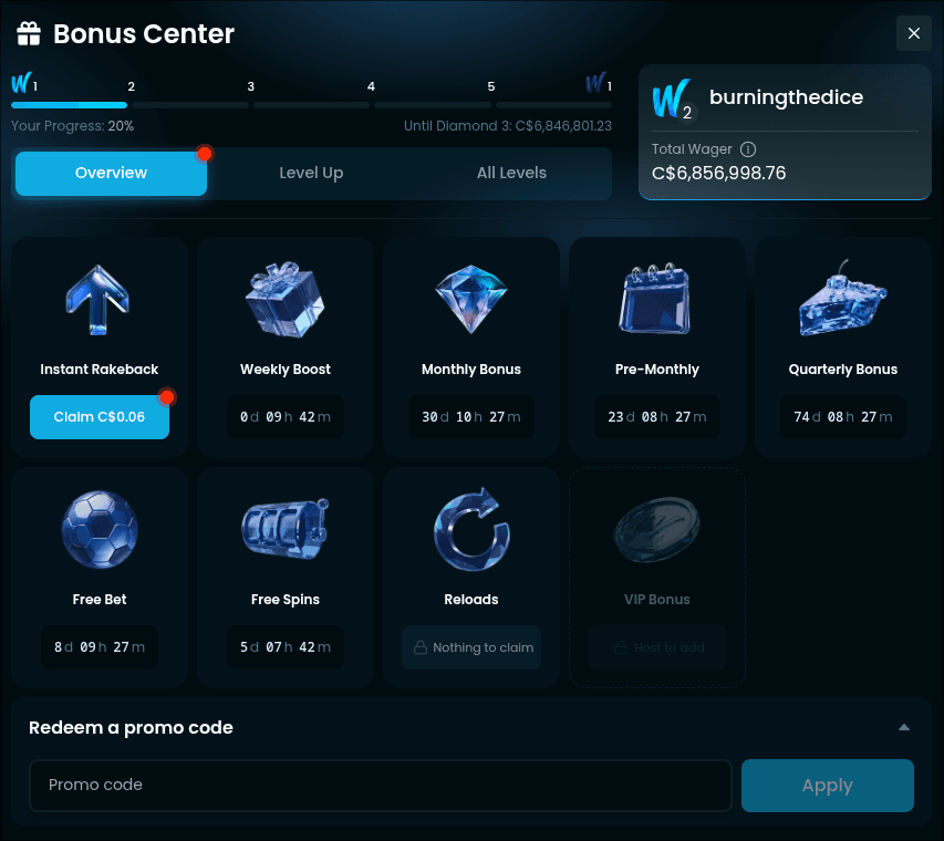 Winna Redeem Telegram Promo Codes