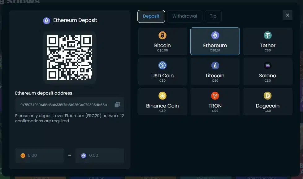 Winna Deposit Crypto