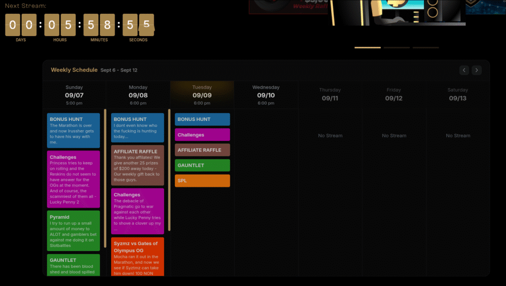 Syztmz Stream Schedule