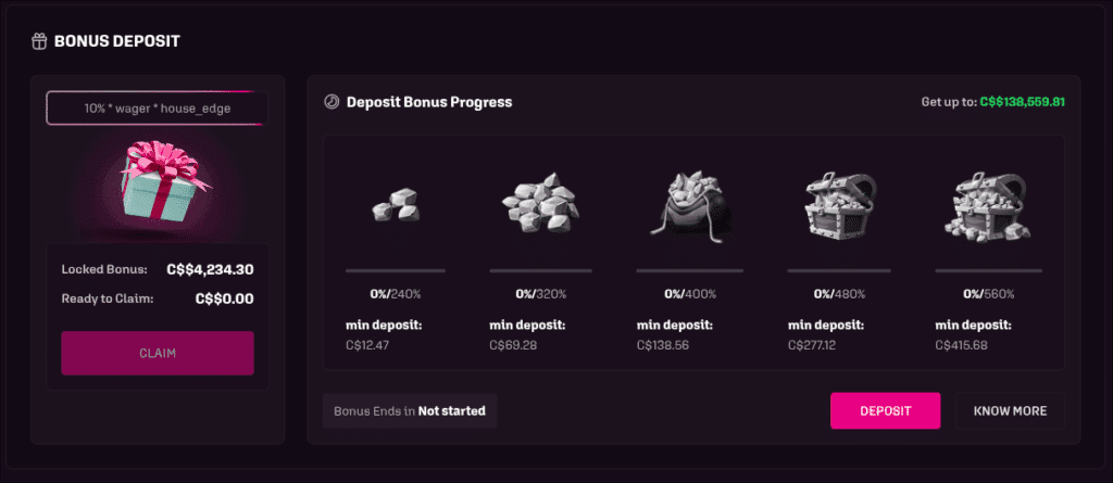 Pigmo Deposit Bonus