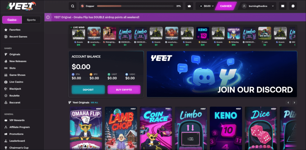 Yeet casino review