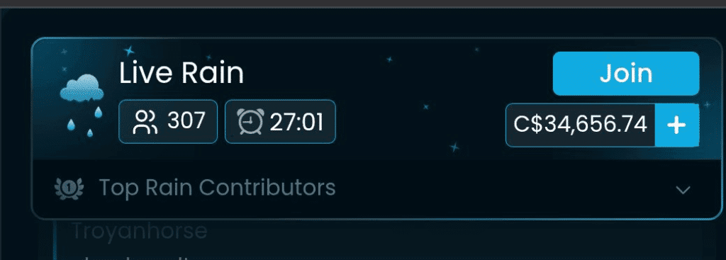 Winna Insane Live Chat Rain Drops