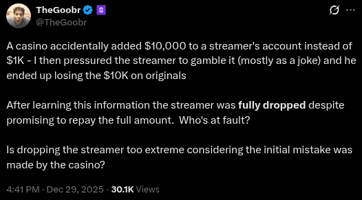 TheGoobr loses VikingSlots sponsorship