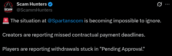 Spartans Exit Scam